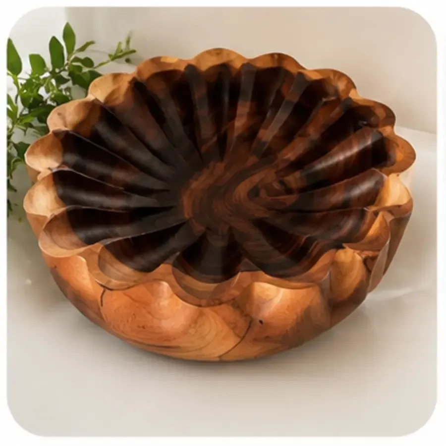 AI-assisted visual representation of the Petal Bowl design, detail view
