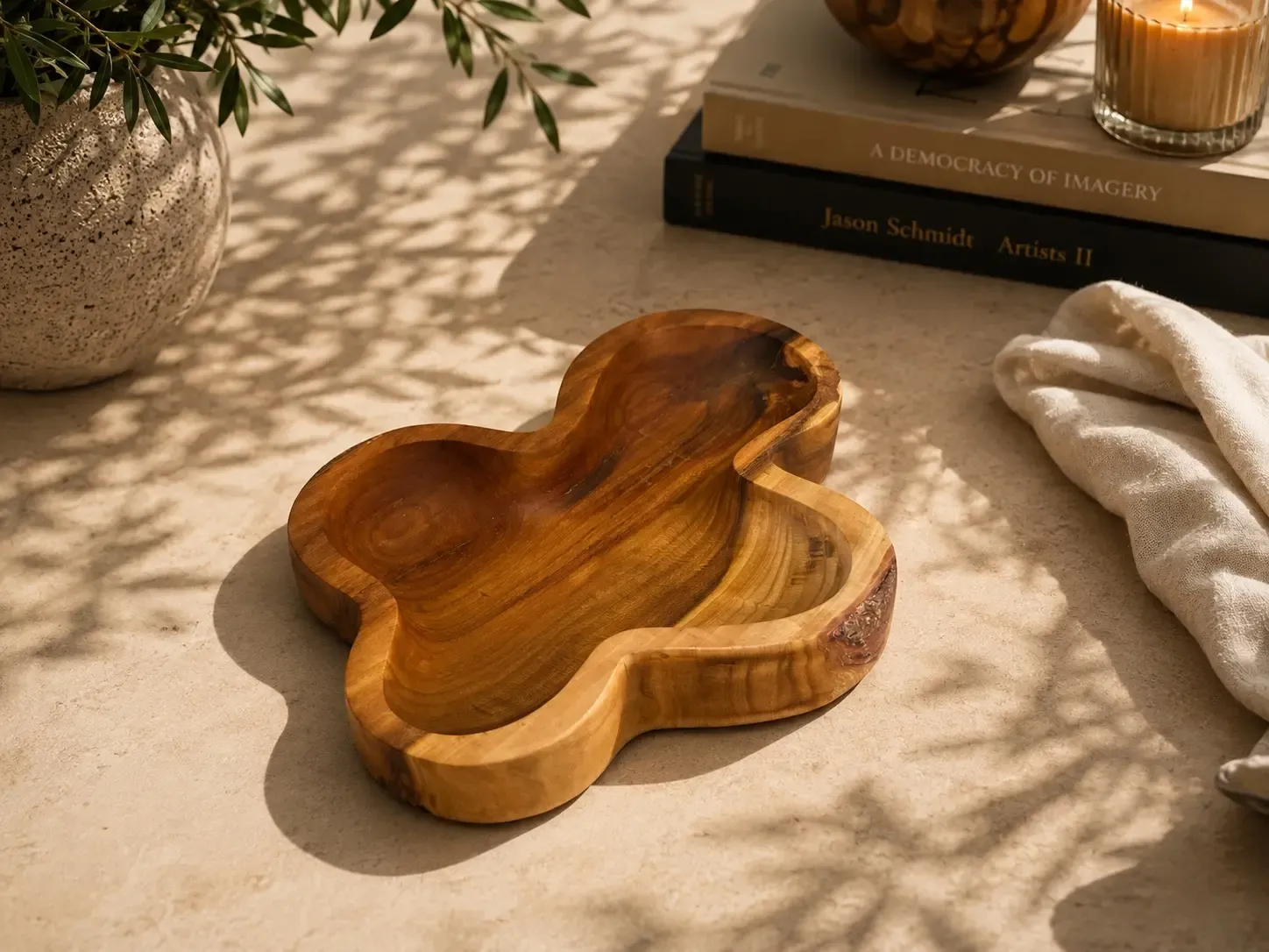 Handwork that follows the material.